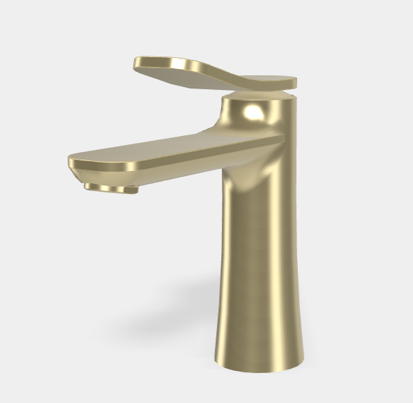 Fima Flo Single-Lever Basin Mixer, Brushed Champagne