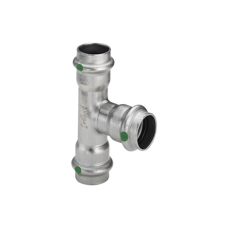 VIEGA Sanpress Inox სარედუქციო სამკაპი 28 x 15 x 28 mm, უჟანგავი ფოლადი, საპრესი, Art. 435950